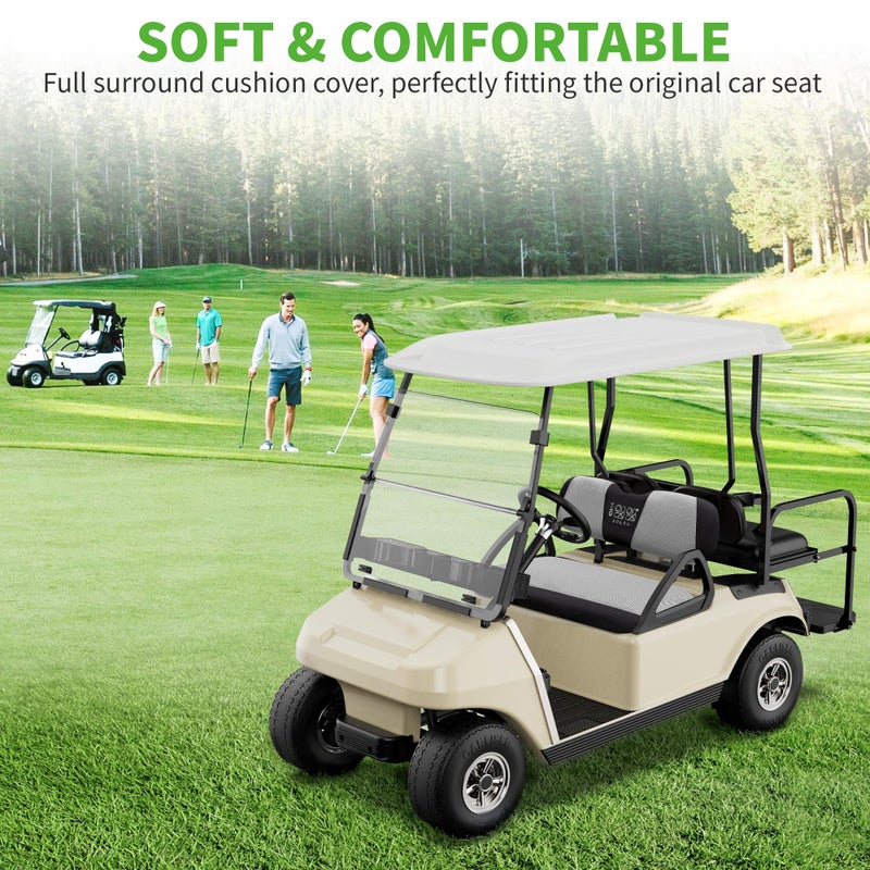 10L0L Universal Golf Cart Seat Covers Dress UP Older Golf Cart Durable Breathable Material Fit Like a Glove for EZGO TXT RXV Club Car DS, Easy to Install - Image 2